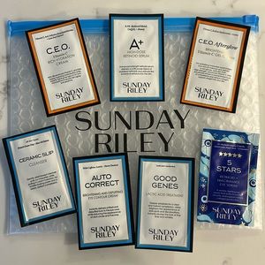 Sunday Riley skincare sample grab bag! Great for travel or to try new products!